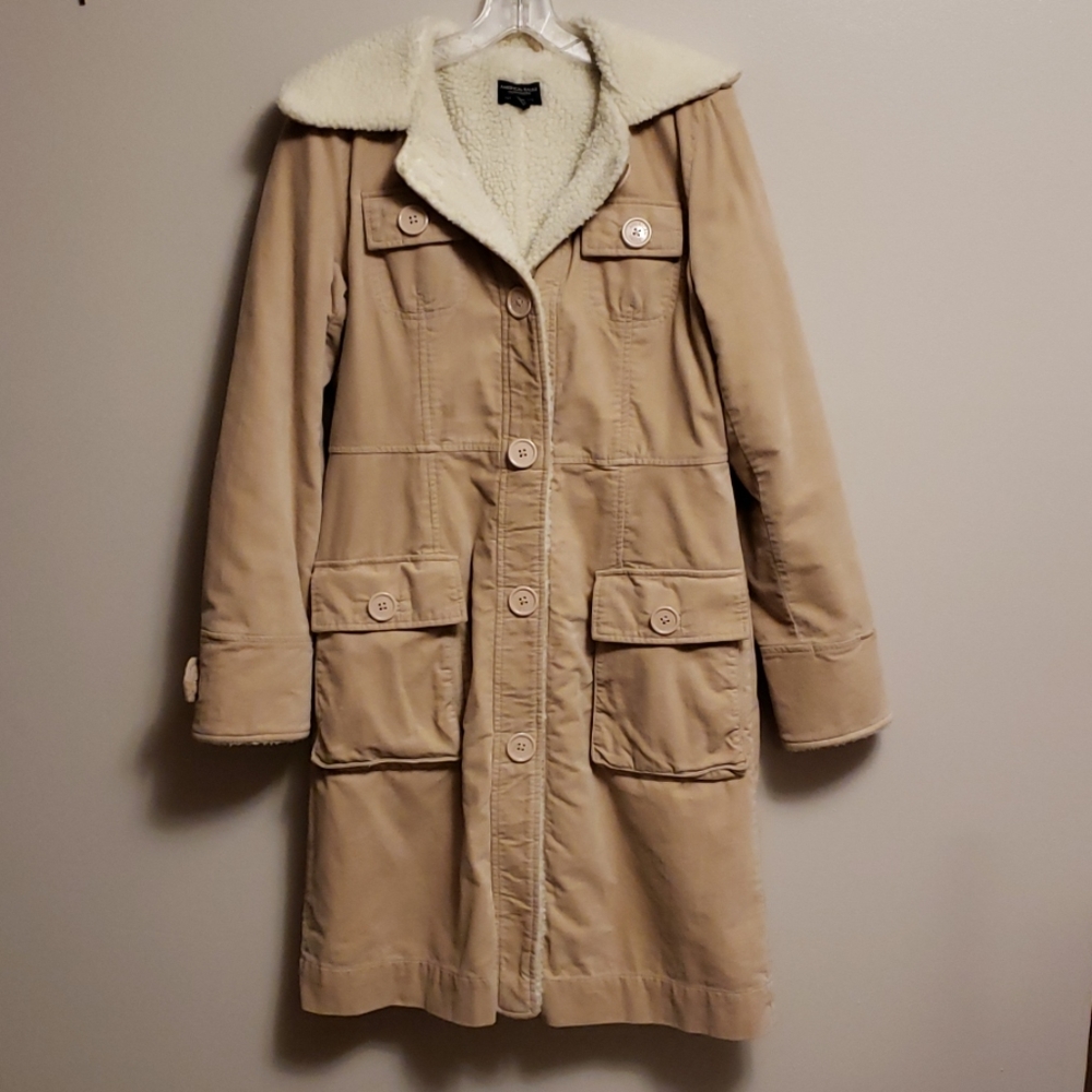 Sherpa lined corduroy coat